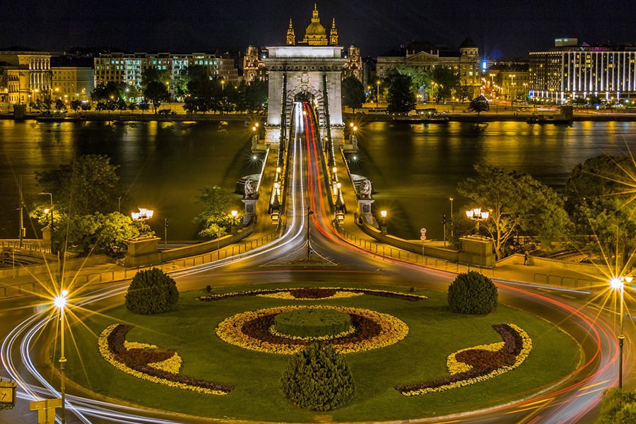 Tourist attraction park bridge river