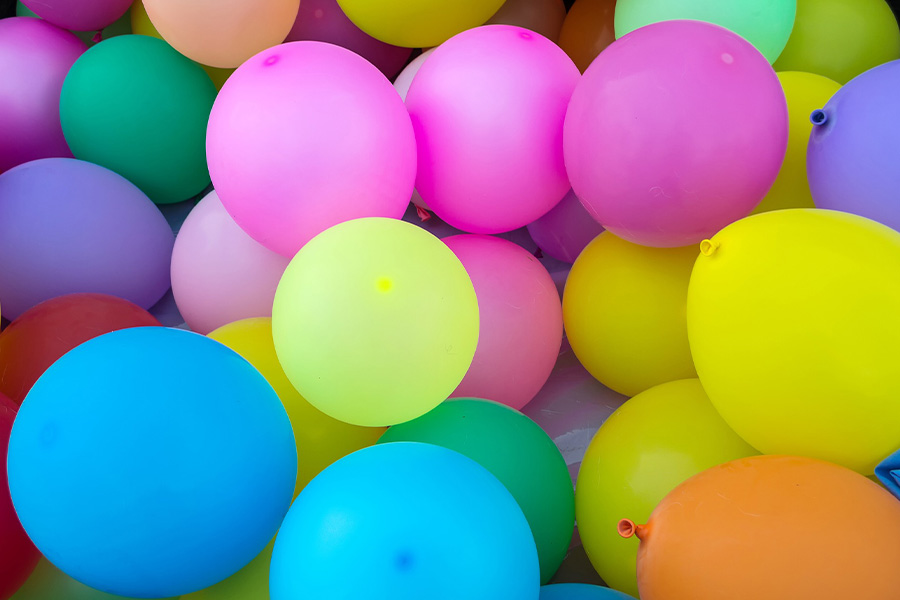 Colorful party balloons