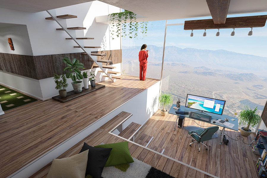 Real state home office interior design