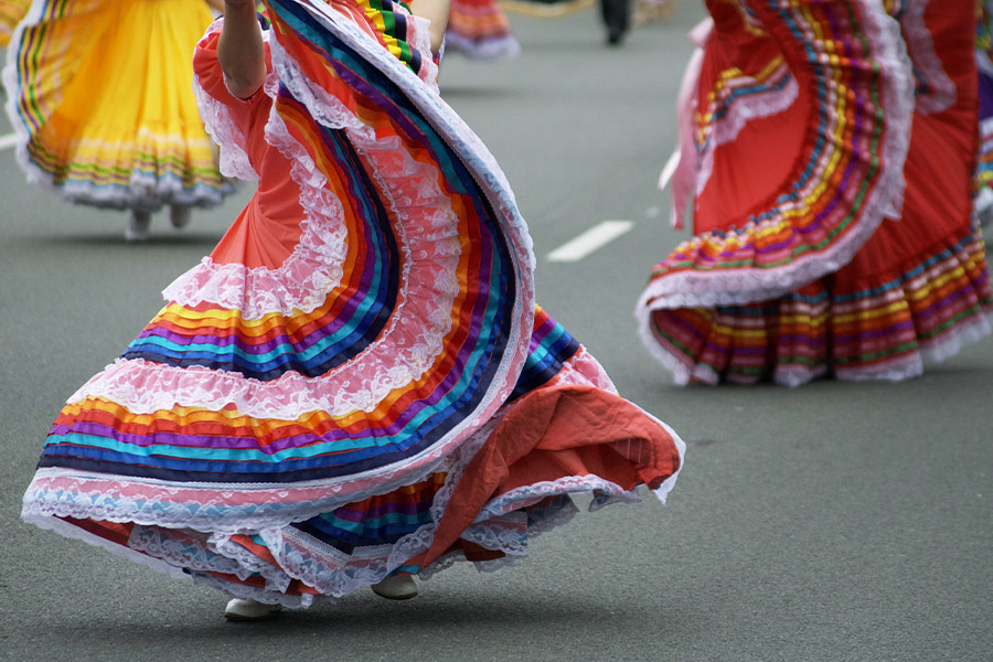 Colorful dance outfit