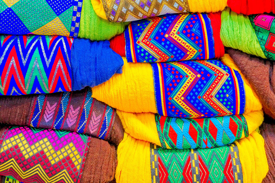 Assorted color textile