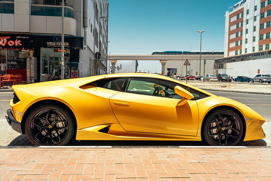 Yellow lamborghini