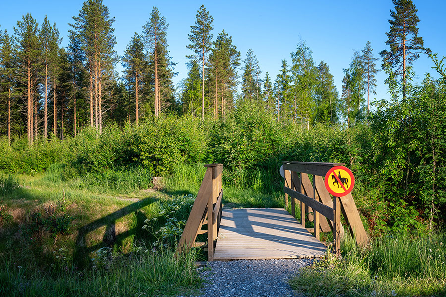 Small wooden bridge horses not allowed