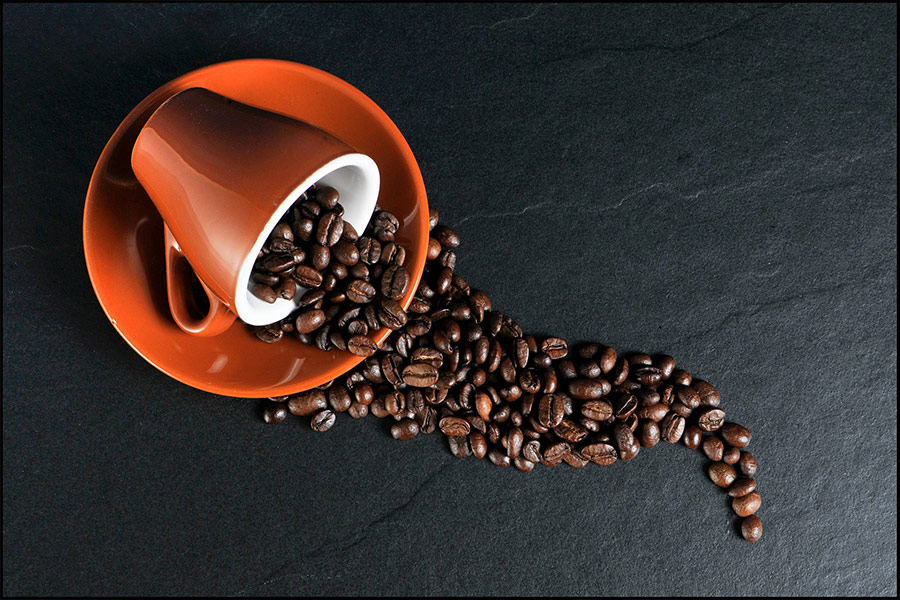 Cup coffee beans