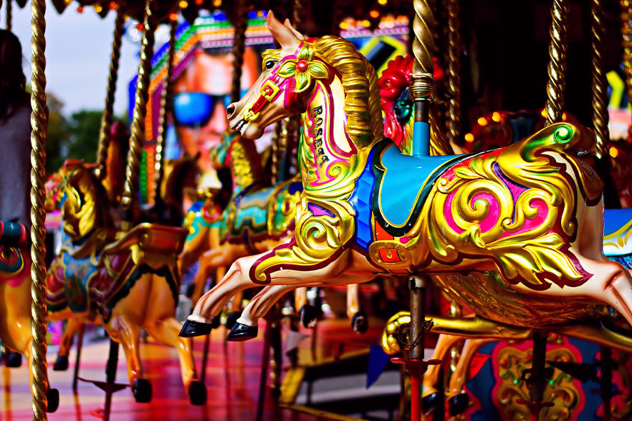 Colourful carnival horse