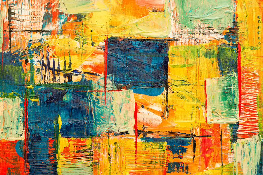 Multicolored abstract painting