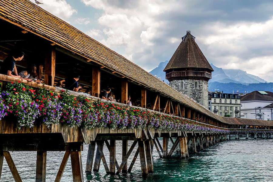 Lucerne Switzerland chapel bridge