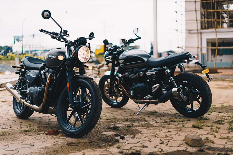 Black motorcycles