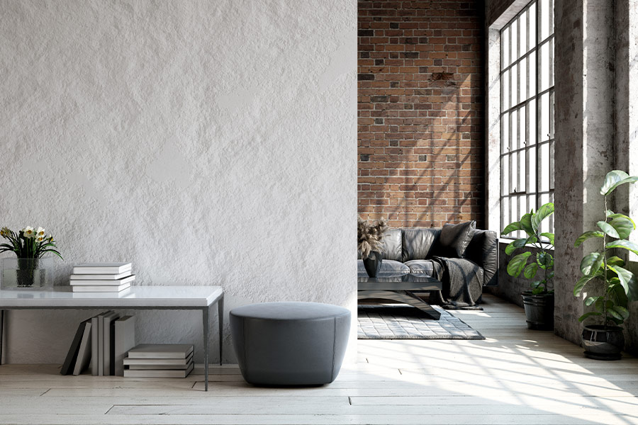 Living room loft industrial style