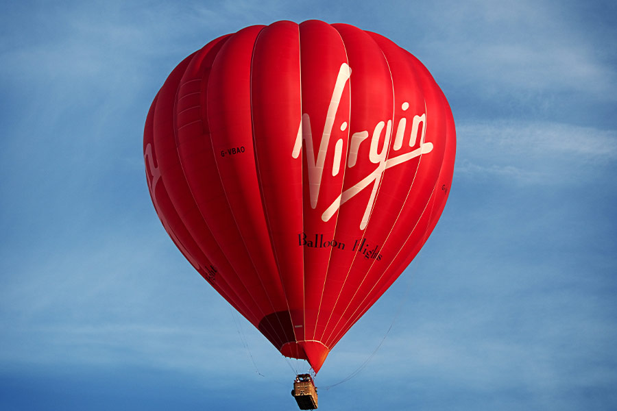 Red virgin air balloon