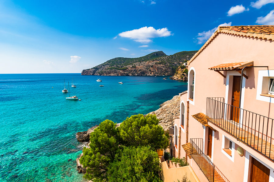 Idyllic sea view on the coast island Mallorca
