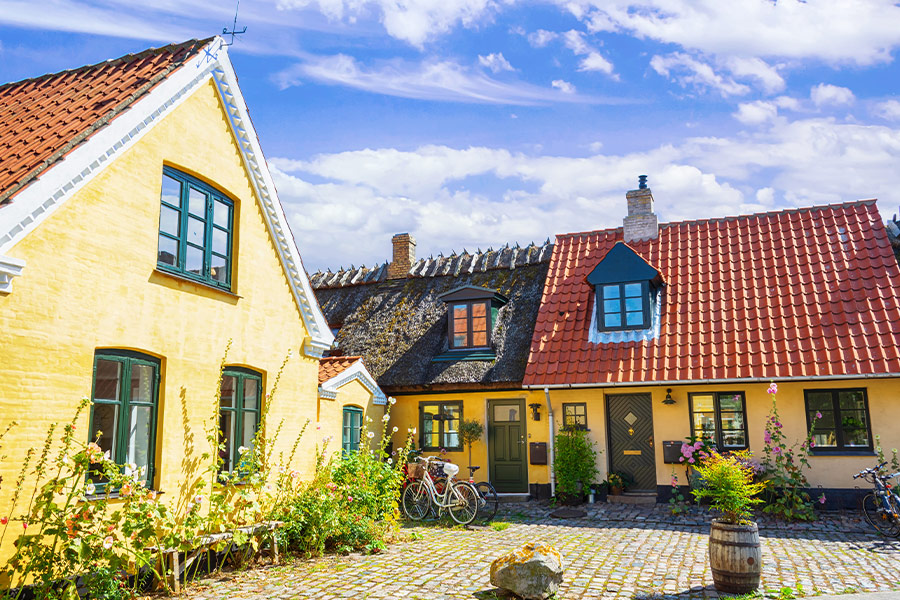 Dragor Denmark yellow old tradional houses