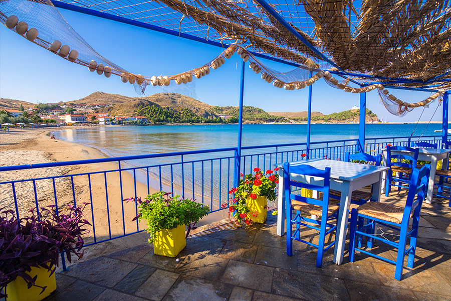 View Myrina Limnos island Greece