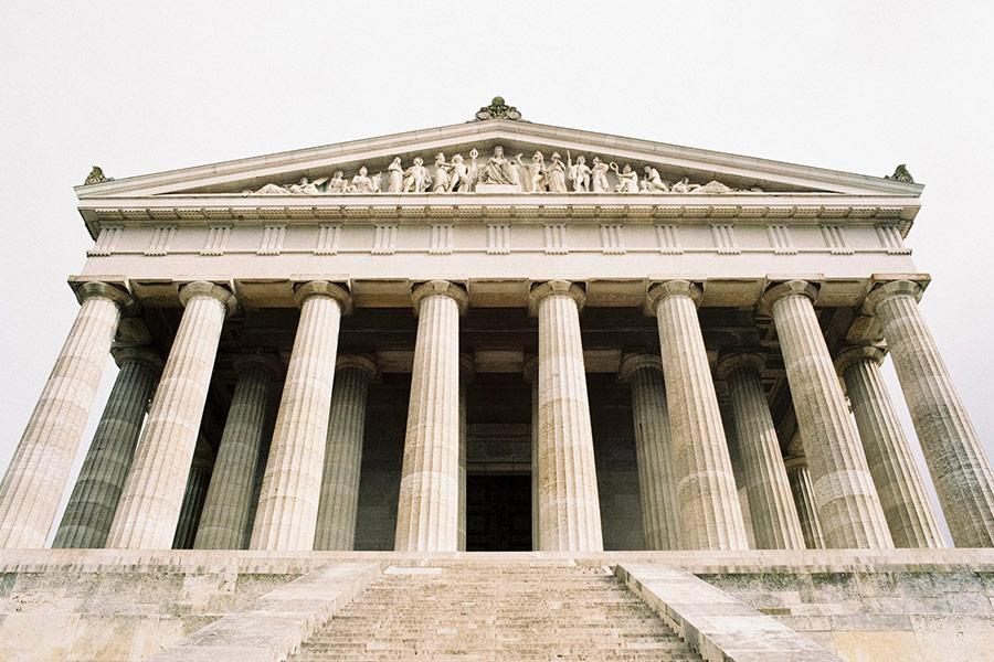 Valhalla monument goddes  bust sculpture
