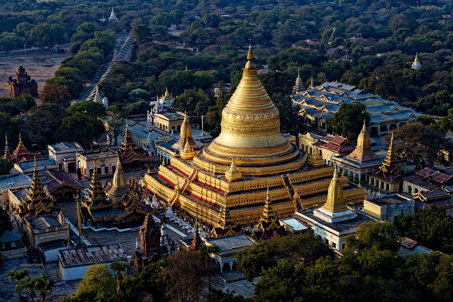 Shwezigon pagoda temple Myanmar