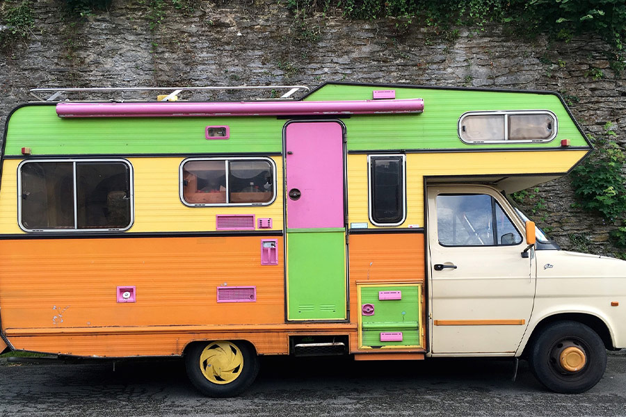 Holiday vintage camping car