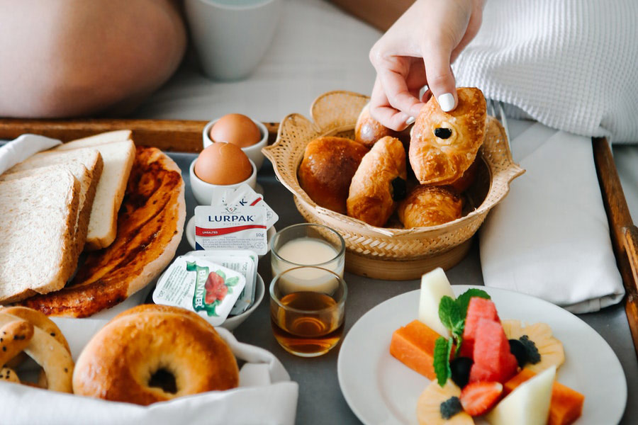 Breakfast on the bed