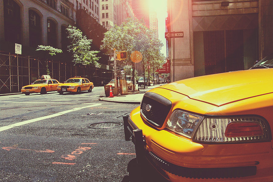 New York wallpaper taxi