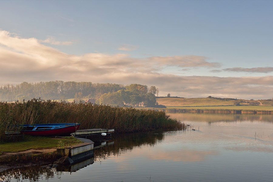 Natural lake landscape