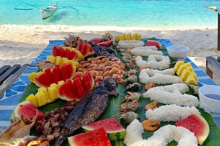 Platter table full of foods