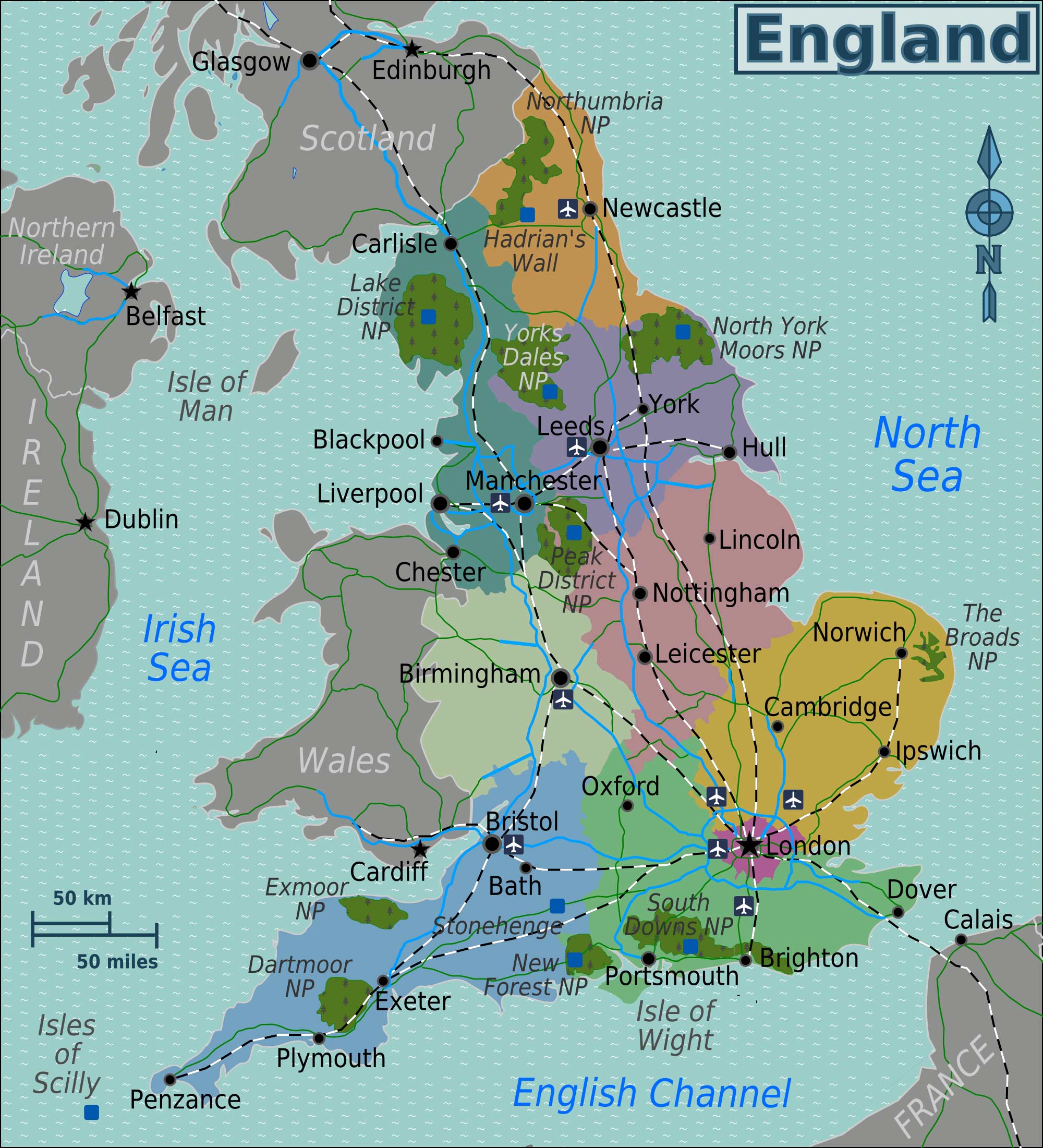 Map of England