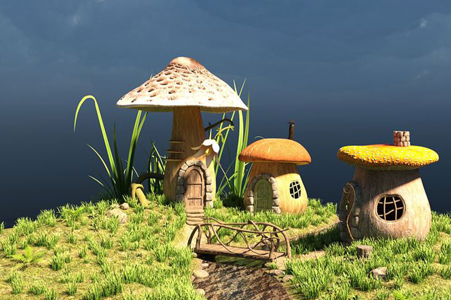 Little cute mushroom house