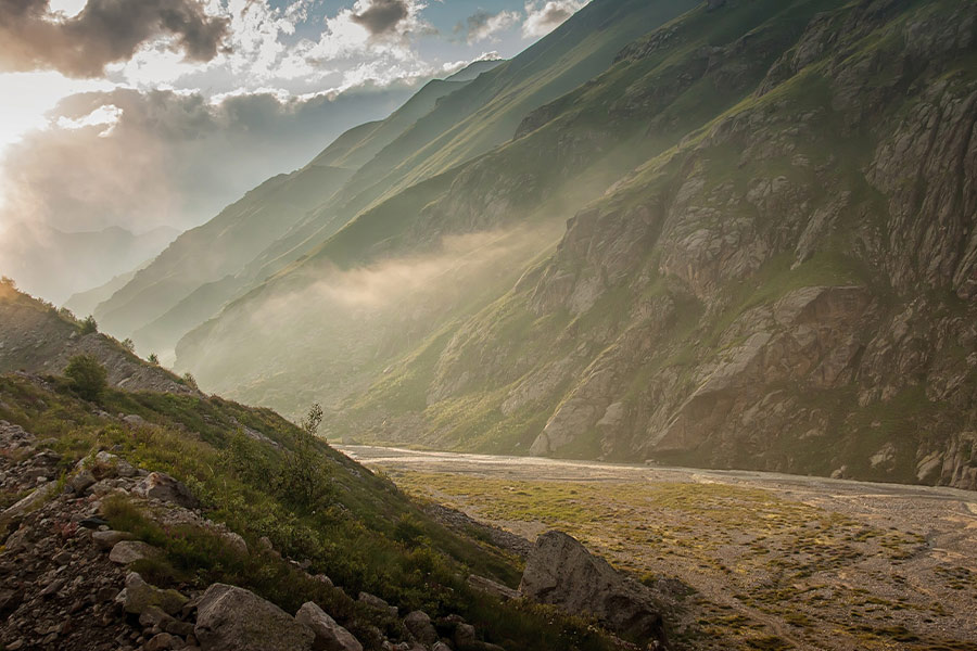 Mountains summer nature travel camping