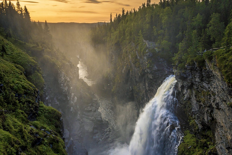 Waterfall Sweden landscape