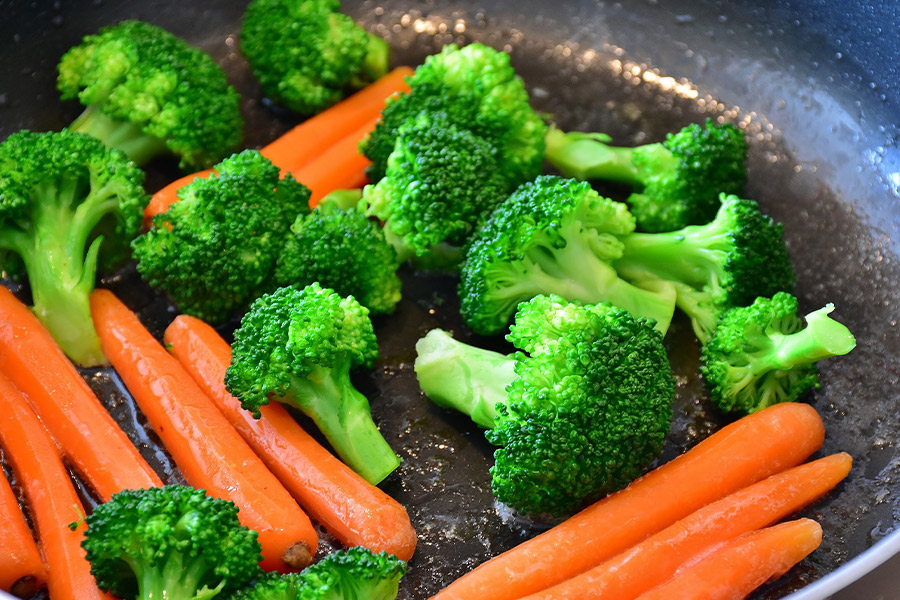Broccoli carrots vegetables