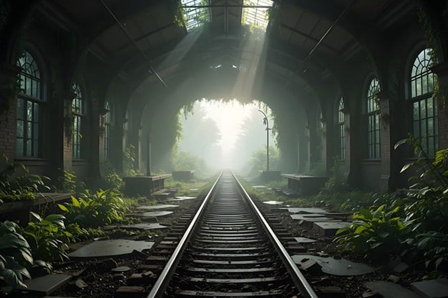 Opuszczony dworzec kolejowy
