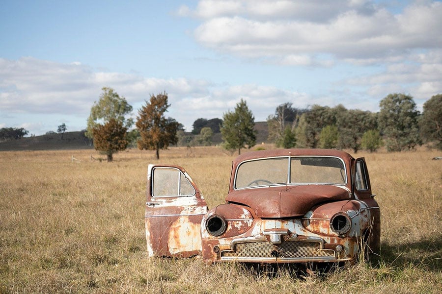 Zardzewiały standardowy awangarda