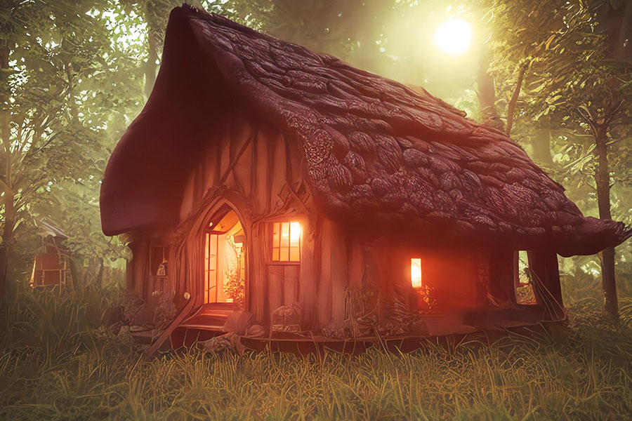 Bajkowy domek, nazywany domem czarownicy
