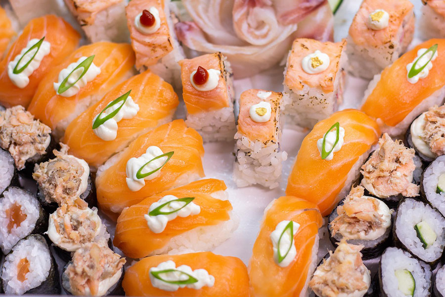 Diferentes tipos de sushi