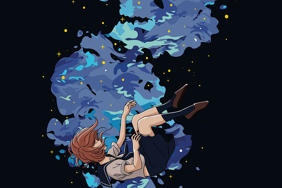 Dziewczyna upadająca