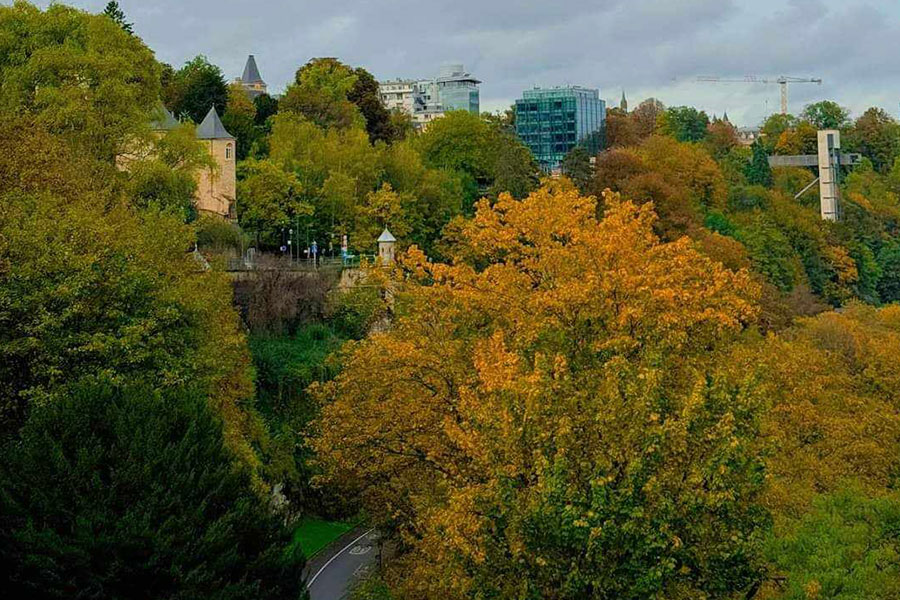 Autumn landscape in Luxemburg City
