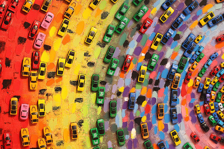 Imagen de pintura artística colorida