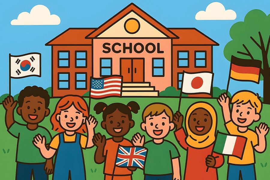 Kolorowa ilustracja dla dzieci z kreskówek