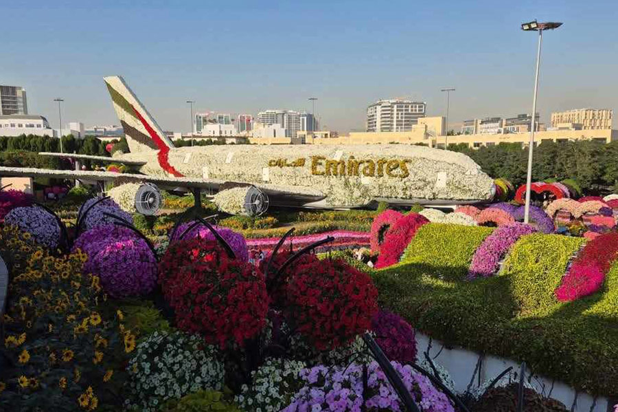 Ogród cudów w Dubaju położony w dzielnicy Dubailand