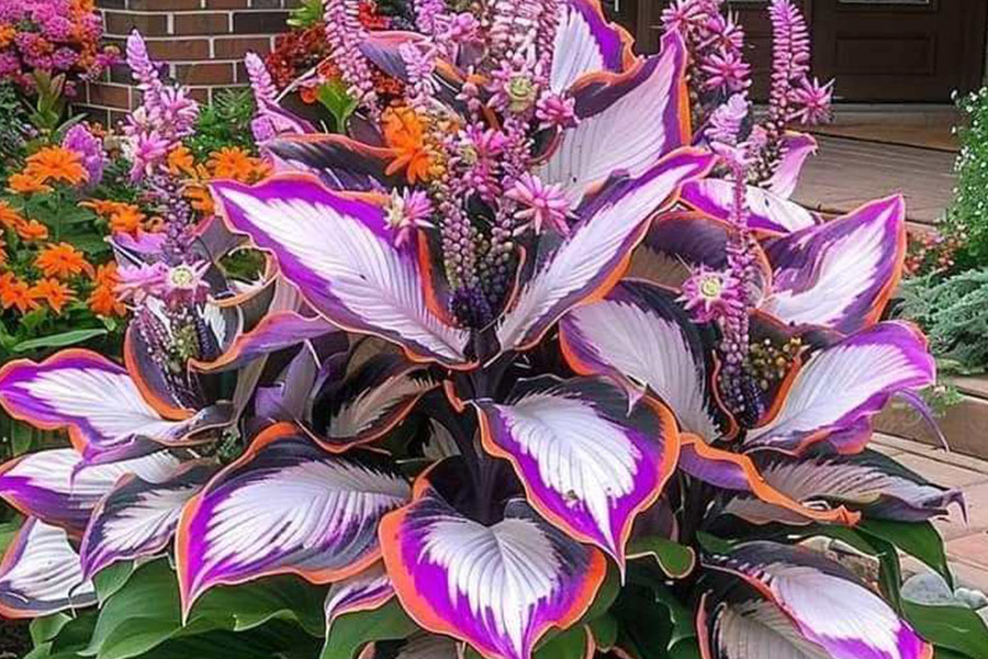 Purple and white coleus