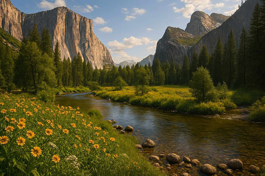 Flowers in the nature