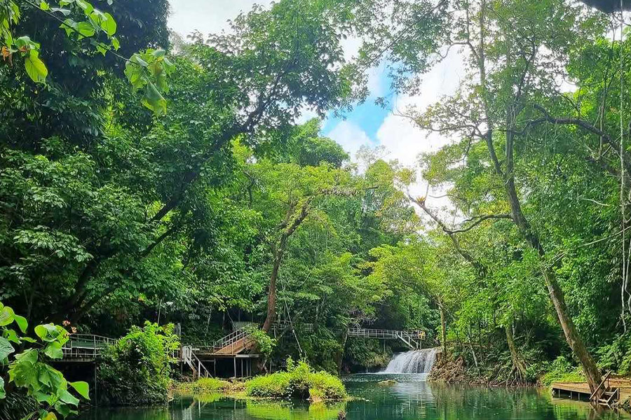 Beautiful crystal clear water nature