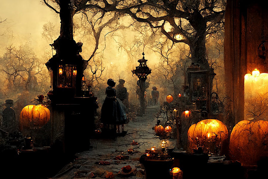 Fantazja halloween gotycki