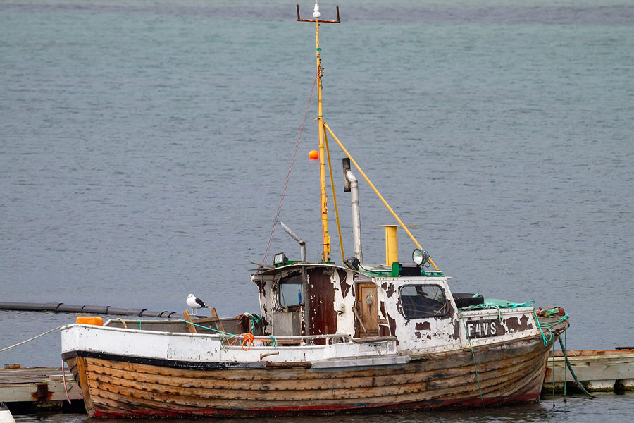 Port morski statku rybackiego