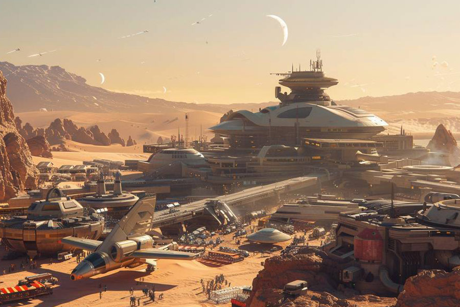 Tętniąca życiem planeta będąca portem kosmicznym z przyszłością