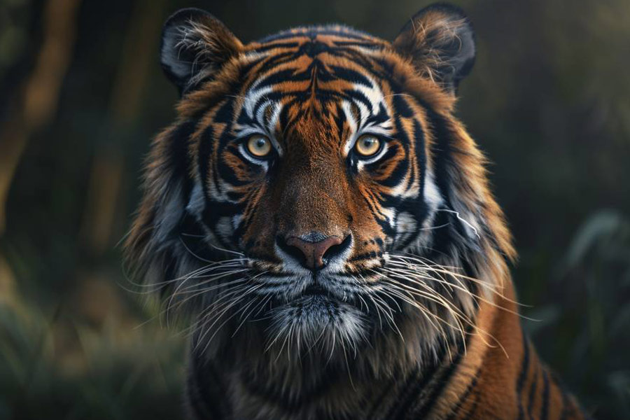 Sluit portret van majestueuze tijger