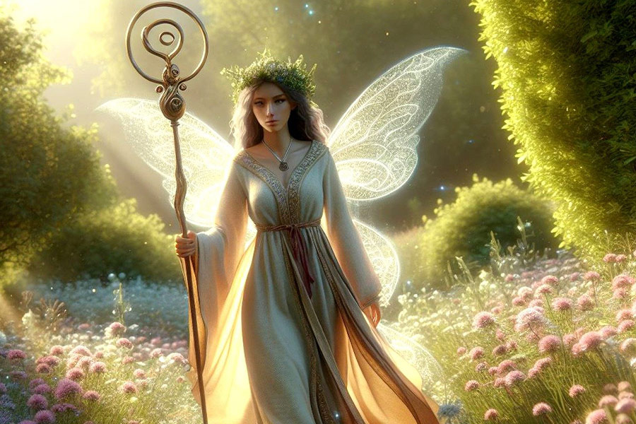 AI wygenerowała wróżkę kwiatową