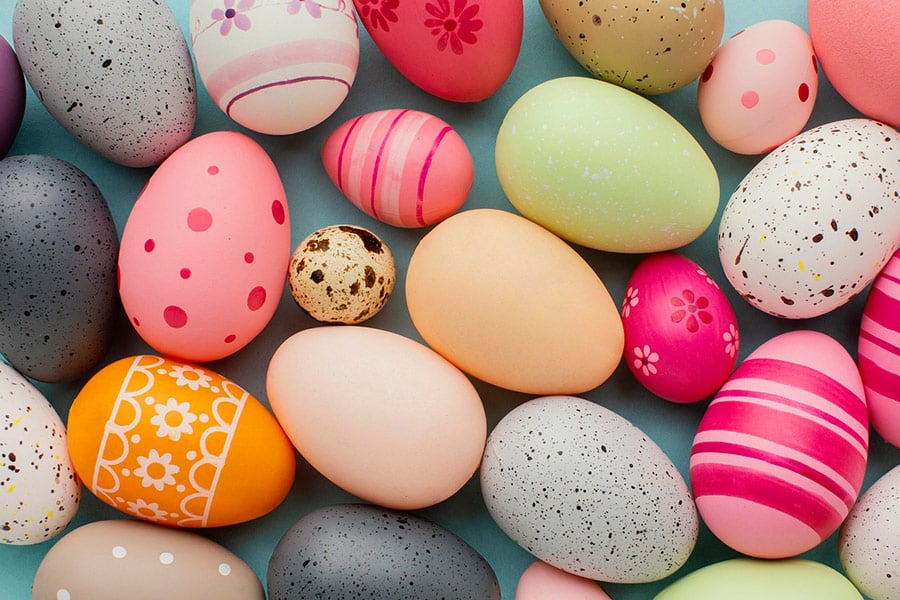 Kleurrijke paaseieren 1