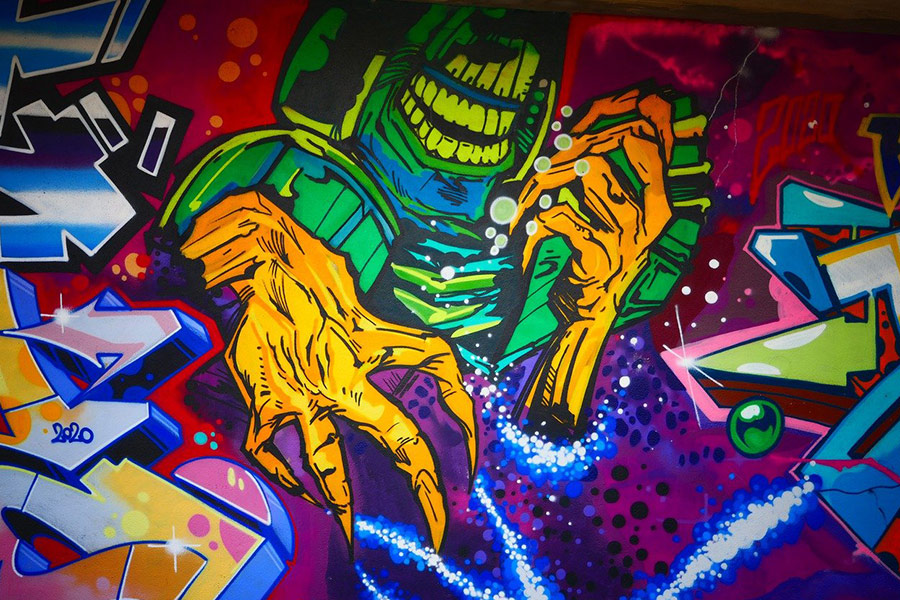 Zeer kleurrijke kunst