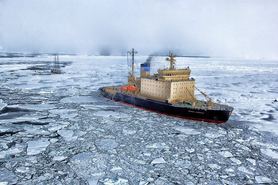 Sea ship ice image