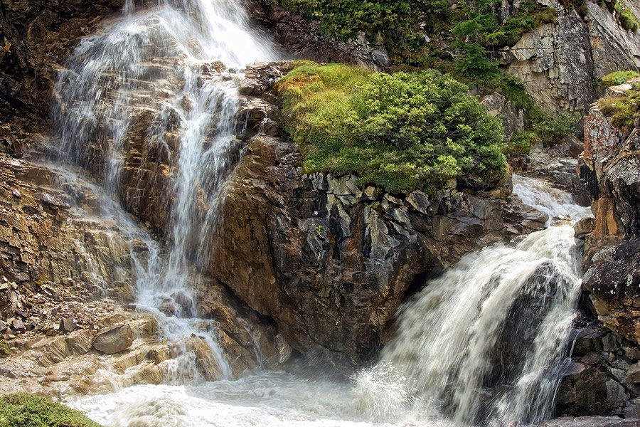 Waterfall river rocks image